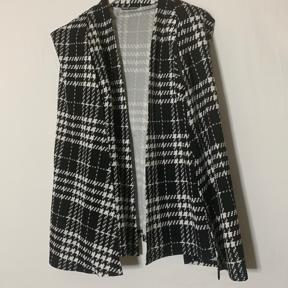 CAPE BLAZER NEVER WORN Houndstooth B/W SHEIN Size M